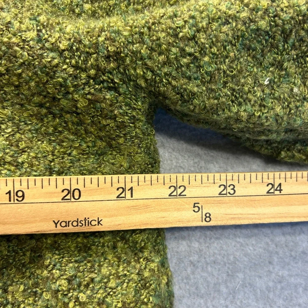 JH Collectibles Cardigan Sweater Petite Large Olive Boucle Textured 3/4 Sleeve - Picture 5 of 7